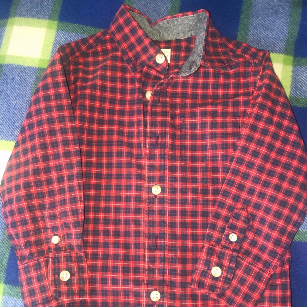 J crew brand collared boys shirt
